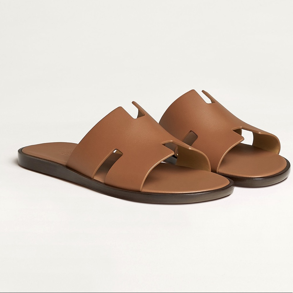 NWB AUTHENTIC MEN’S HERMES IZMIR SANDAL SIZE 11 - Picture 2 of 11